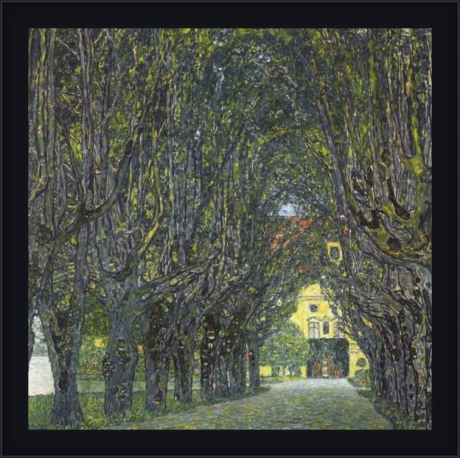 Framed Gustav Klimt allee im park von schloss kammer painting