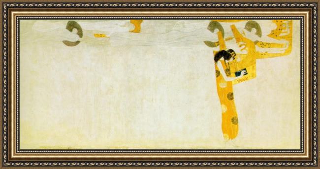 Framed Gustav Klimt entirety of beethoven frieze left7 painting