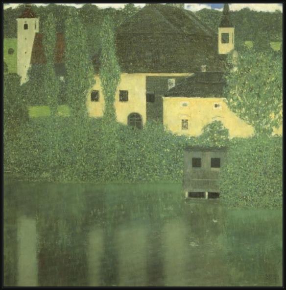 Framed Gustav Klimt schloss unterach on the attersee painting