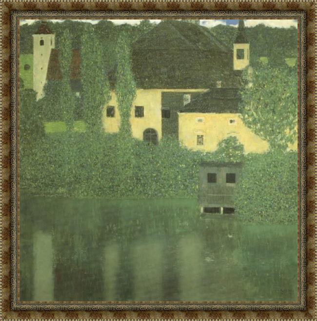 Framed Gustav Klimt schloss unterach on the attersee painting