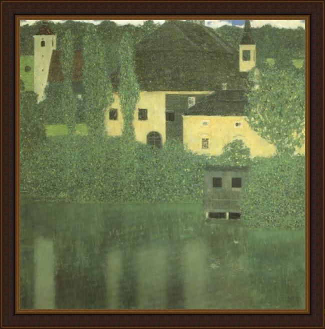 Framed Gustav Klimt schloss unterach on the attersee painting