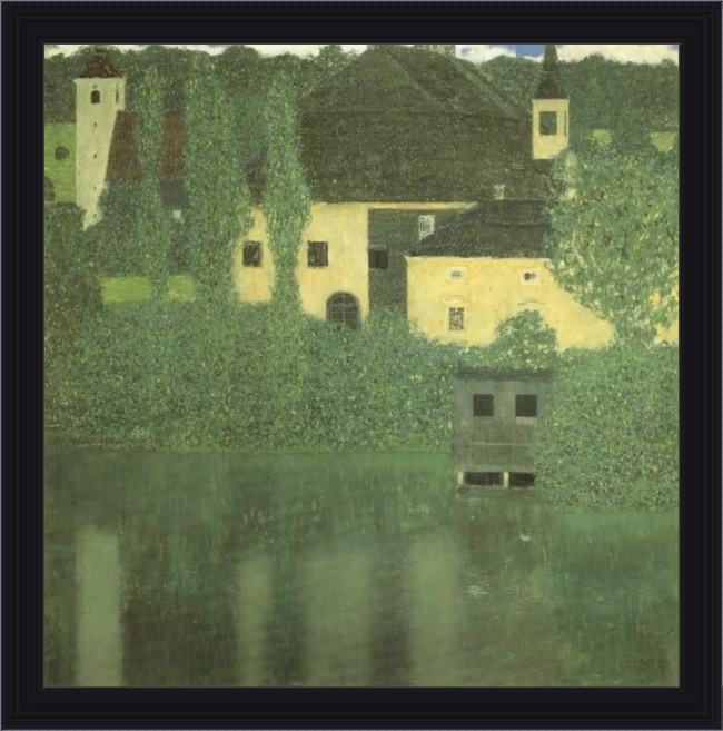 Framed Gustav Klimt schloss unterach on the attersee painting