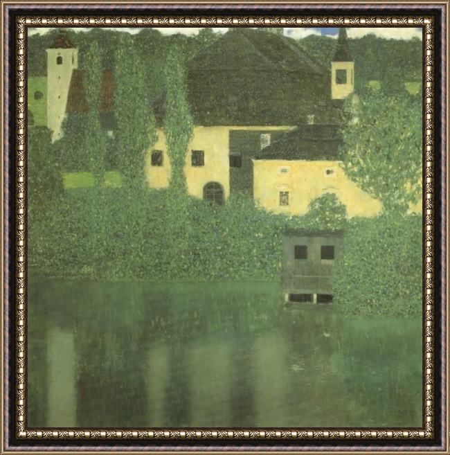 Framed Gustav Klimt schloss unterach on the attersee painting