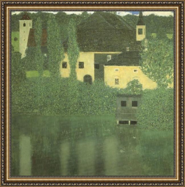 Framed Gustav Klimt schloss unterach on the attersee painting