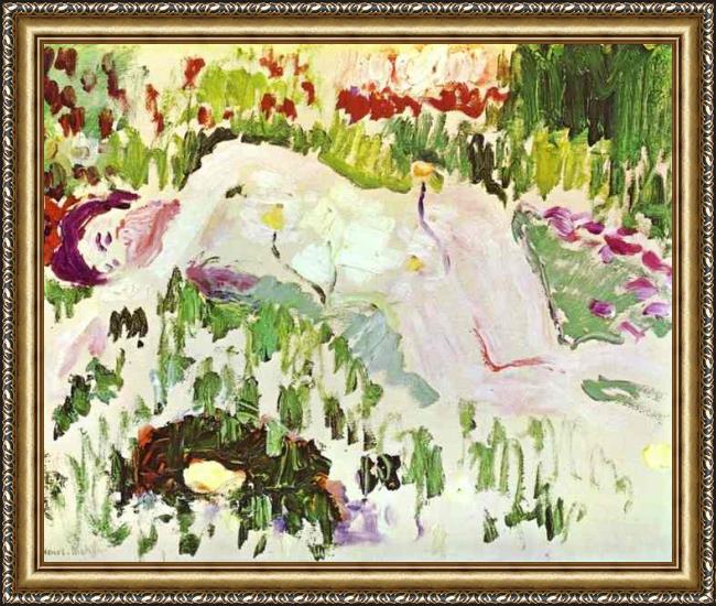 Framed Henri Matisse the lying nude painting