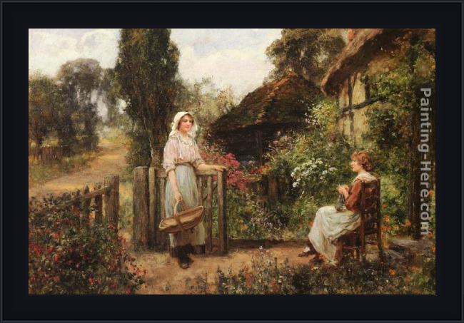 Framed Henry John Yeend King friendly neighbors painting