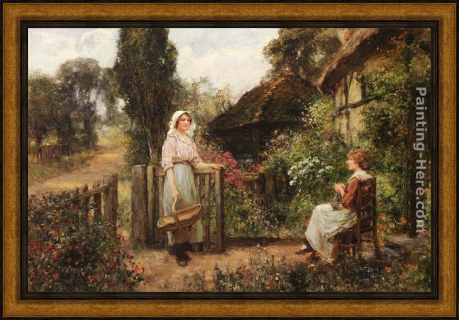 Framed Henry John Yeend King friendly neighbors painting