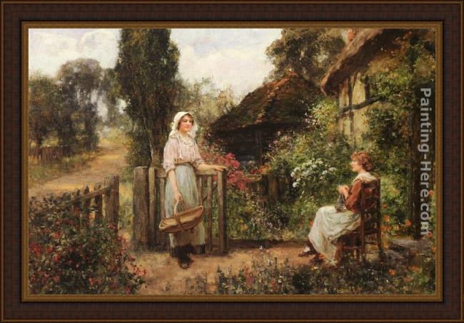 Framed Henry John Yeend King friendly neighbors painting