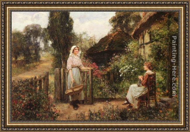 Framed Henry John Yeend King friendly neighbors painting