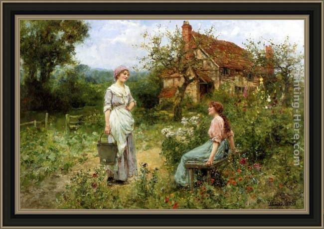 Framed Henry John Yeend King haymaking painting