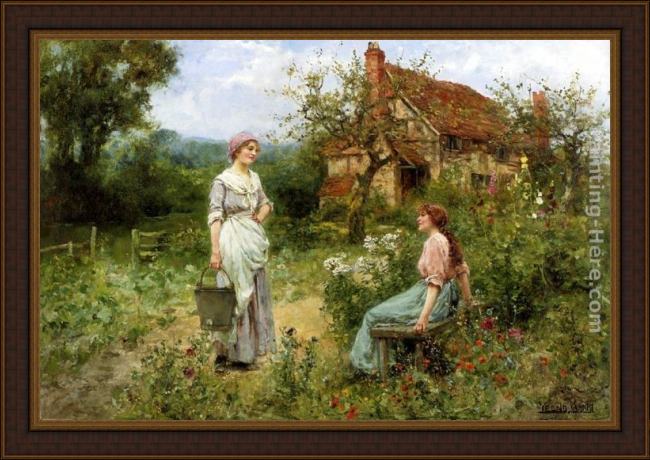 Framed Henry John Yeend King haymaking painting