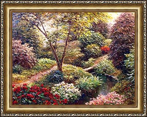 Framed Henry Peeters howell path painting