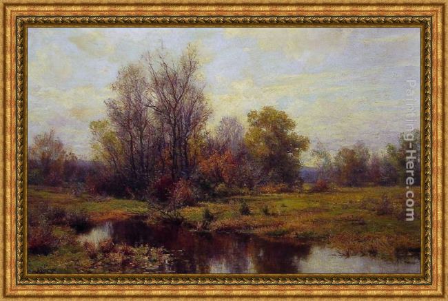 Framed Hugh Bolton Jones woodland scene painting