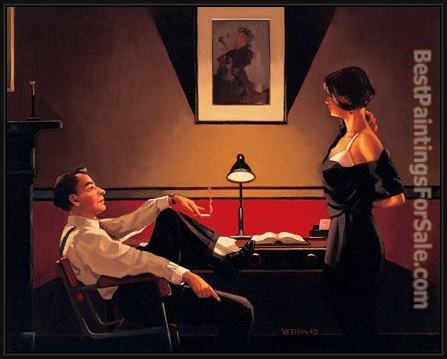 Framed Jack Vettriano a mutual understanding painting