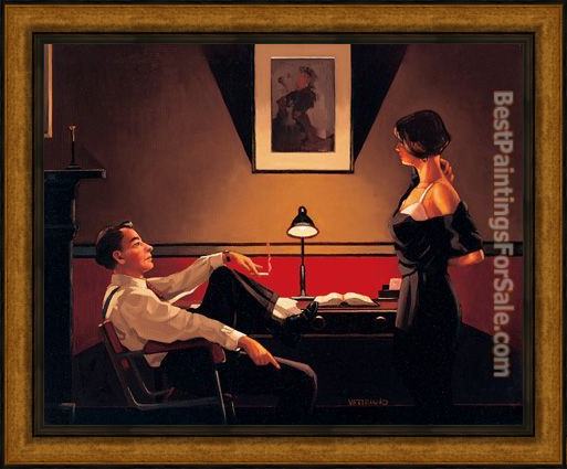 Framed Jack Vettriano a mutual understanding painting