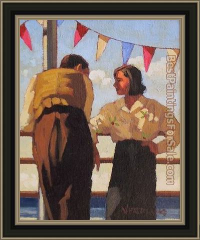 Framed Jack Vettriano couple on the promenade painting