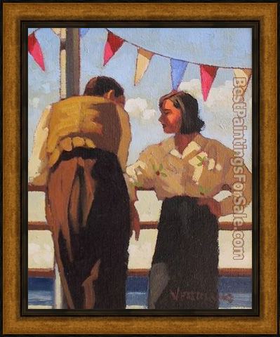 Framed Jack Vettriano couple on the promenade painting