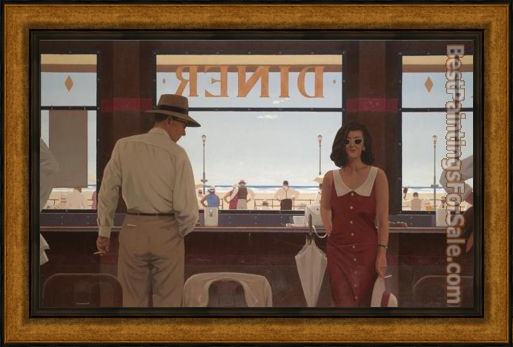 Framed Jack Vettriano daytona diner painting