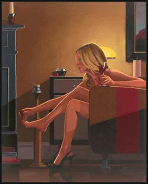 Framed Jack Vettriano for my lover painting