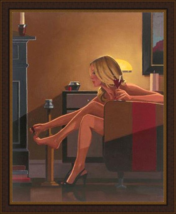 Framed Jack Vettriano for my lover painting