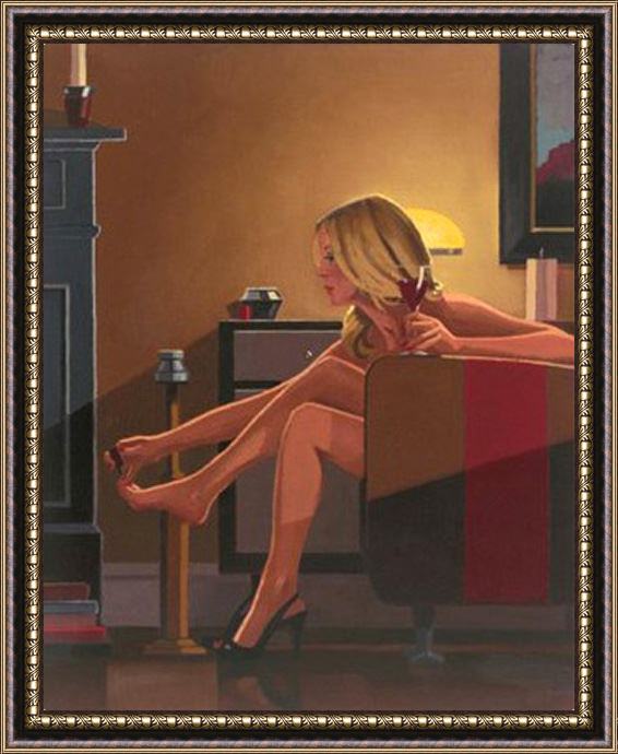 Framed Jack Vettriano for my lover painting