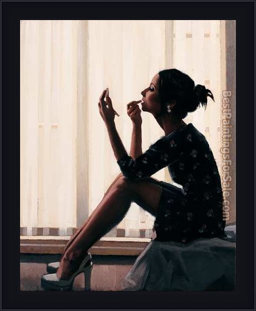 Framed Jack Vettriano only the deepest red ii painting