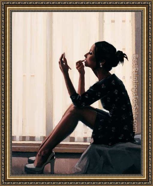 Framed Jack Vettriano only the deepest red ii painting