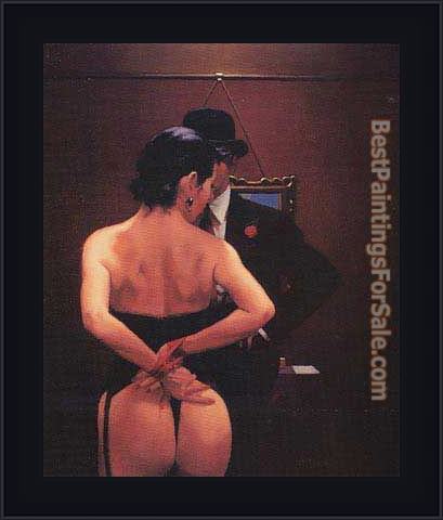 Framed Jack Vettriano scarlet ribbons lovely ribbons painting