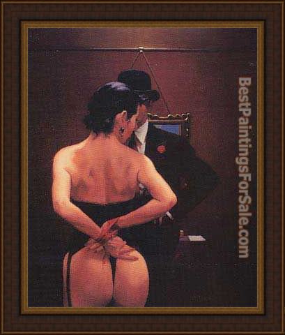 Framed Jack Vettriano scarlet ribbons lovely ribbons painting