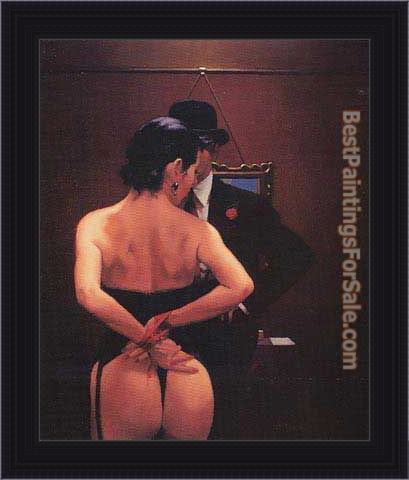 Framed Jack Vettriano scarlet ribbons lovely ribbons painting