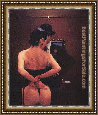 Framed Jack Vettriano scarlet ribbons lovely ribbons painting
