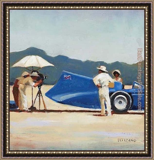 Framed Jack Vettriano study for bluebird at bonneville painting