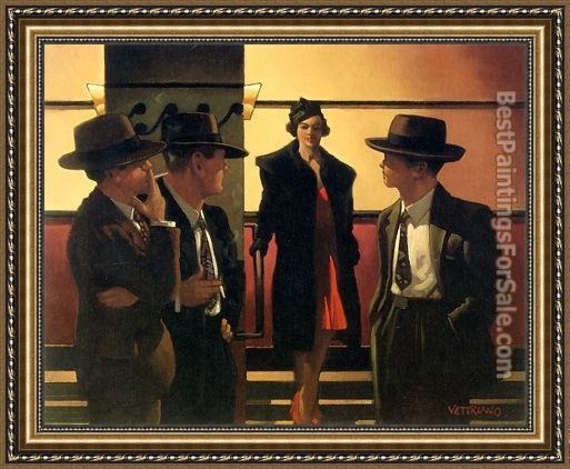 Framed Jack Vettriano sweet is the night painting