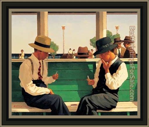 Framed Jack Vettriano the duellists painting