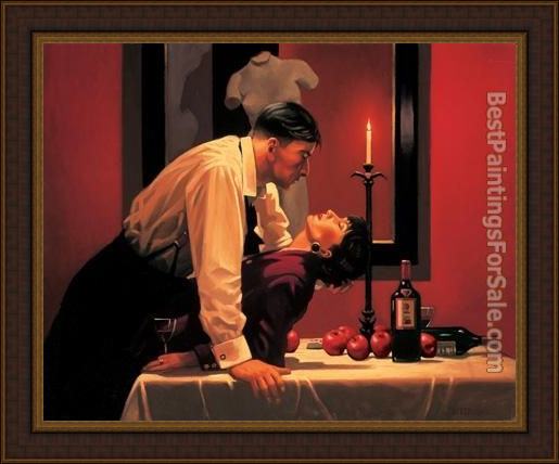 Framed Jack Vettriano the party's over painting