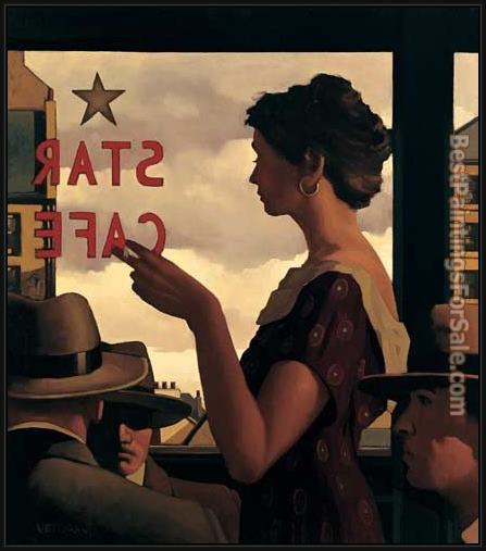 Framed Jack Vettriano the star cafe painting