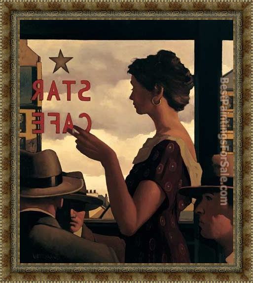 Framed Jack Vettriano the star cafe painting