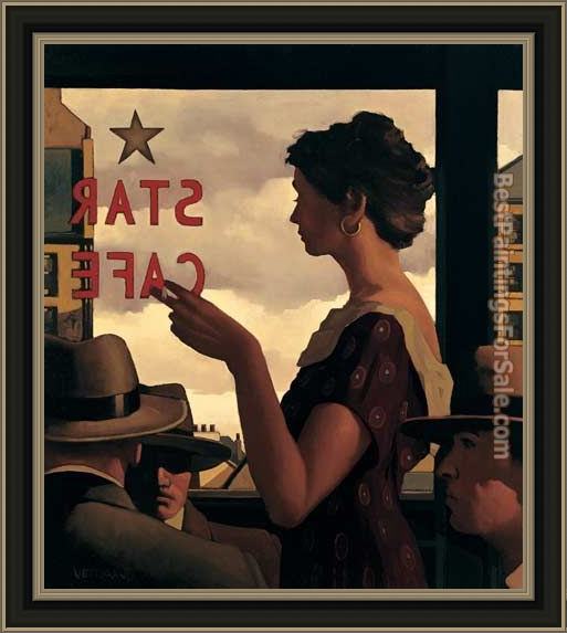 Framed Jack Vettriano the star cafe painting