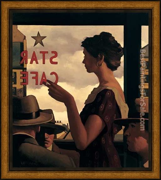 Framed Jack Vettriano the star cafe painting