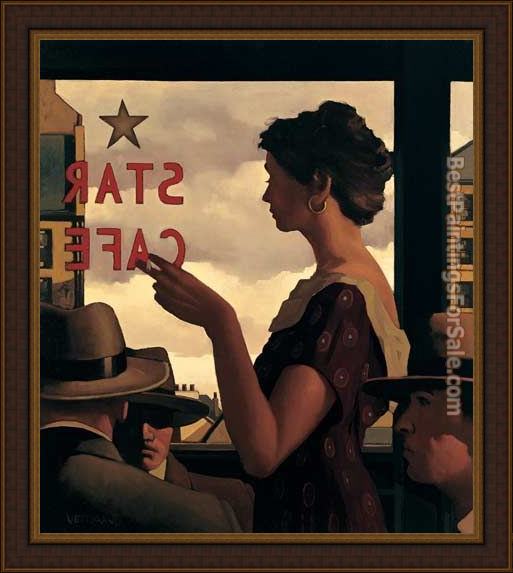 Framed Jack Vettriano the star cafe painting