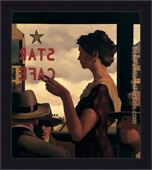 Framed Jack Vettriano the star cafe painting