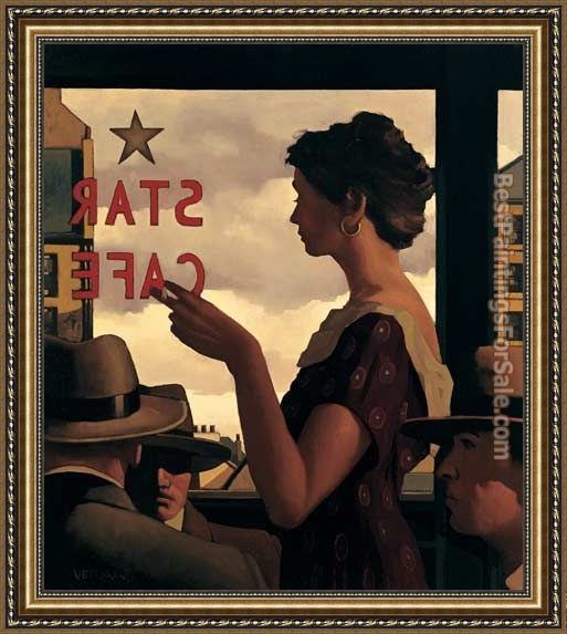 Framed Jack Vettriano the star cafe painting