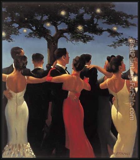 Framed Jack Vettriano waltzers painting