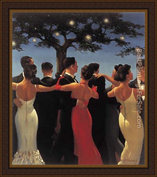 Framed Jack Vettriano waltzers painting