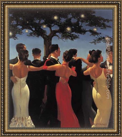 Framed Jack Vettriano waltzers painting