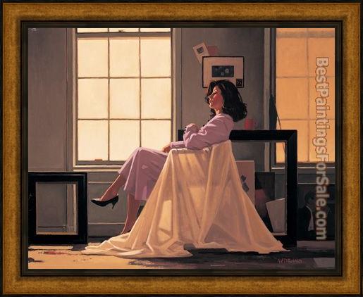 Framed Jack Vettriano winter light and lavender painting