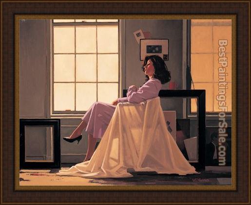 Framed Jack Vettriano winter light and lavender painting