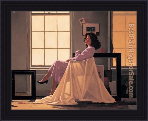 Framed Jack Vettriano winter light and lavender painting