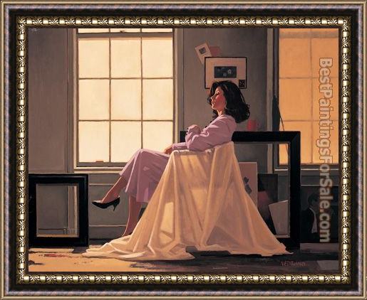 Framed Jack Vettriano winter light and lavender painting