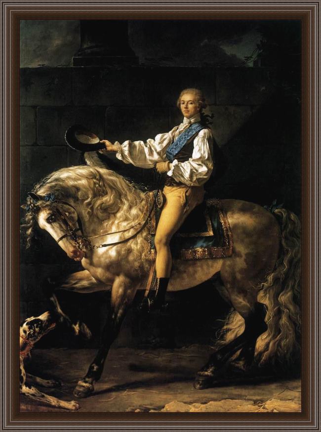 Framed Jacques-Louis David count potocki painting